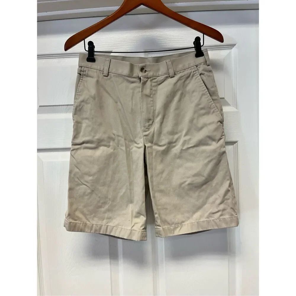 Jos. A. Bank Traveler’s Collection Tan Tailored Fit Bermuda Shorts sz 30 EUC